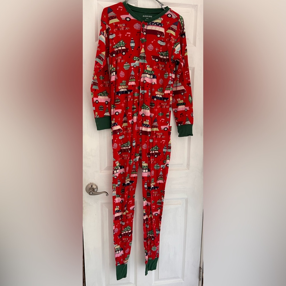 Little Blue House Adult Medium Christmas Union Onesie